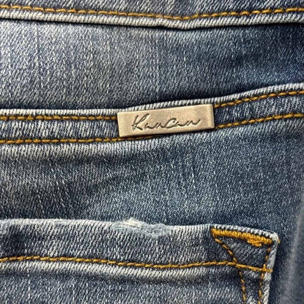 KanCan High Rise Skinny Ankle Jeans Ratana Fringe Hem Distressed Size 13/30 NWOT